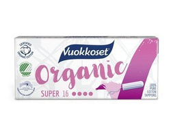 Vuokkoset − 100% BIO Tampony Super − 16 szt.