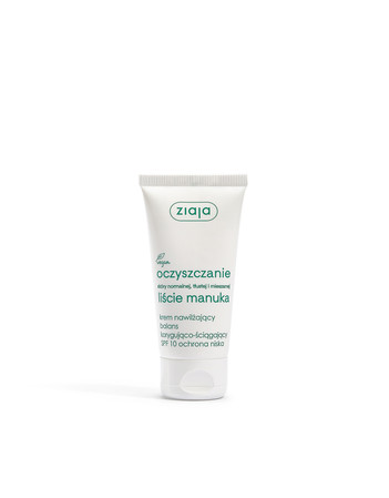 Ziaja, Liście Manuka Oczyszczanie krem nawilżający balans korygująco-ściągający ochrona niska SPF10 50ml