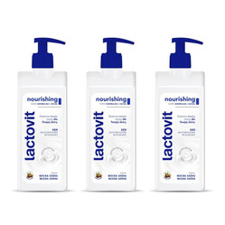 Zestaw: 3x Lactovit Original Nourishing odżywczy balsam do ciała 400ml
