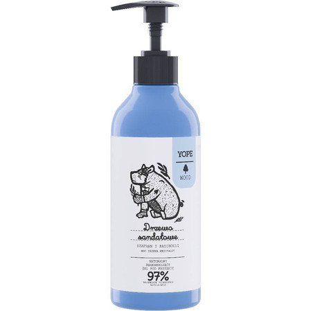 Yope Wood Żel pod prysznic Drzewo Sandałowe, Szafran, Patchouli 400ml