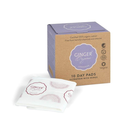 Ginger Organic podpaski na dzień 10 sztuk