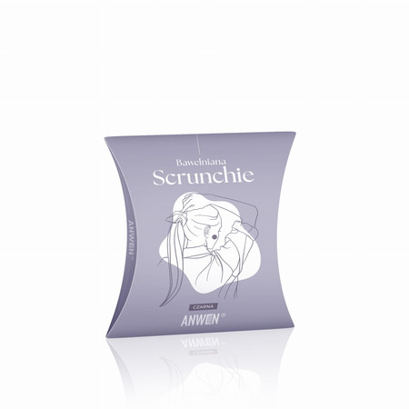 Anwen Bawełniana Scrunchie gumka do włosów Czarna