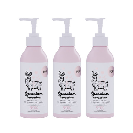Zestaw: 3x Yope - Naturalny żel do higieny intymnej Geranium i Żurawina 300ml