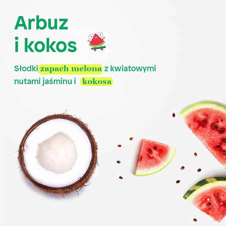 Attitude SUPER LEAVES™, Mydło w piance do rąk dla dzieci o zapachu arbuza i kokosa, 295 ml