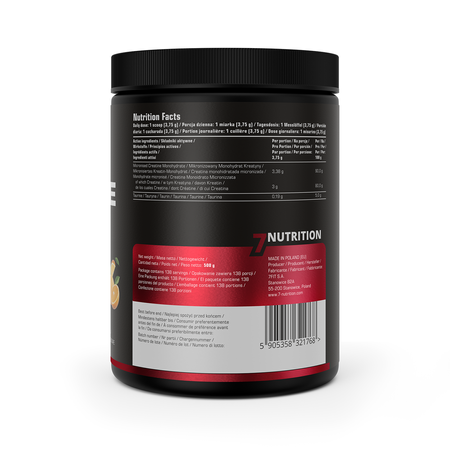 7Nutrition Creatine Monohydrate 500g   Orange