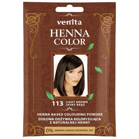 Henna Color ziołowa odżywka koloryzująca z naturalnej henny 113 Jasny Brąz 25g