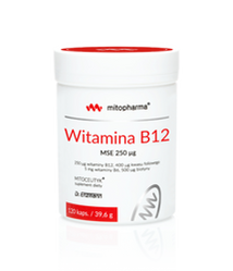 Mito-pharma Dr. Enzmann Witamina B12 MSE 250 mcg + kwas foliowy 120 kaps.