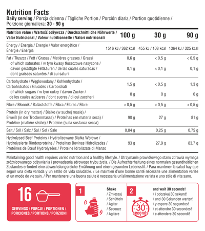 7Nutrition Protein Juice odżywka białkowa hydrolizat smak arbuz-truskawka 500g
