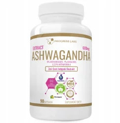 Progress Labs  Ashwagandha Ekstrakt 600Mg 9% Witanolidów  90 Kaps.
