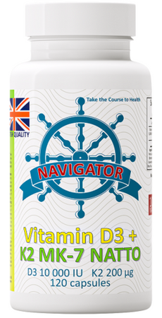 Navigator Witamina D3 10000 Witamina K2 MK-7 -120 kaps.