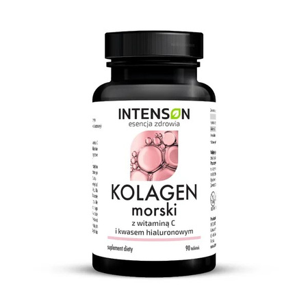  Kolagen morski Anti-Age z kwasem hialuronowym i witaminą C 500 mg, 90 tabletek