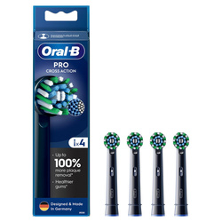 ORAL-B BRAUN KOŃCÓWKI EB50-4B CROSS ACTION BLACK "PRO"