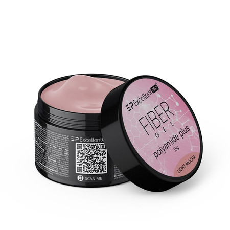 Fiber Gel Polyamide Plus żel budujący Light Mocha 15g