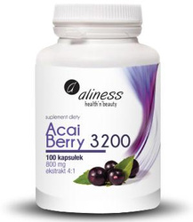 Aliness Acai Berry 3200 + chrom, acerola x 100 kaps.
