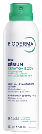Bioderma Sebium Kerato+ Body Kojący spray do ciała na niedoskonałości 150ml
