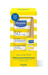 Mustela Zestaw Fun In The Sun: Mleczko przeciwsłoneczne SPF 50+ 100ml + Sztyft przeciwsłoneczny SPF 50 9ml
