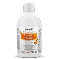 PharmoVit skóra, włosy, paznokcie kolagen biotyna MSM koenzym Q10 - 500 ml