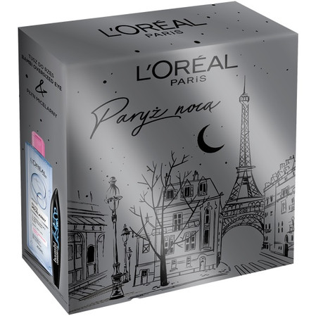 Paryż Nocą zestaw False Lash Bambi Oversized Eye tusz do rzęs Intense Black 8.9ml + Skin Expert płyn micelarny do skóry wrażliwej i suchej 400ml
