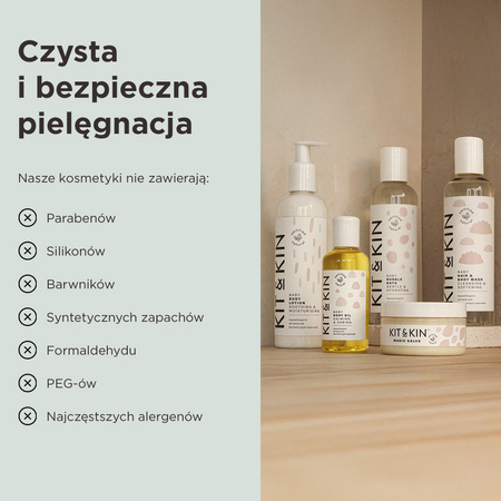 Kit & Kin, Organiczny Żel do Mycia 2w1 do Ciała i Włosów Maluszka, 250 ml