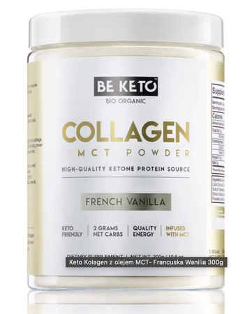 Keto Kolagen z olejem MCT Francuska Wanilia 300 g