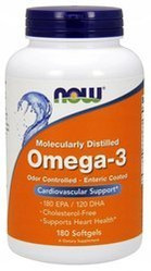 OMEGA-3 1000 mg (EPA 180 mg i DHA 120 mg)
(Enteric Coated Softgels) 180 kapsułek
powlekanych