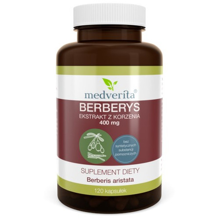 Medverita Berberys ekstrakt 400 mg - 120 kaps.
