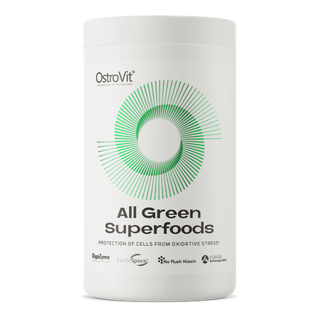 OstroVit All Green Superfoods zawiera grzyby, MCT i witaminy 345 g naturalny