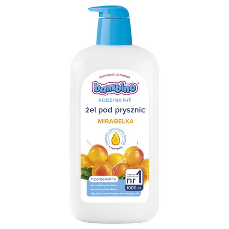 Rodzina żel pod prysznic hiperdelikatny Mirabelka 1000ml