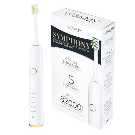 VITAMMY Symphony White Szczoteczka soniczna z komfortową obudową