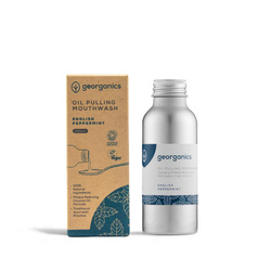 Georganics, Olej do płukania jamy ustnej, z naturalnym składem, do codziennej pielęgnacji, smak mięty pieprzowej, 100 ml