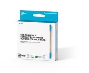 Humble brush, Ekologiczne patyczki do uszu bambus i naturalna bawełna, BLUE, niebieskie, 100szt