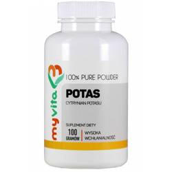MyVita − Potas, cytrynian potasu w proszku − 100 g