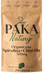 Paka Natury Organiczna Spirulina + Chlorella 500 mg 240 tabl.