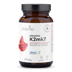 Aura Herbals Witamina K2 MK7 200 mcg MenaQ7 kompleks witamin 90 kaps.