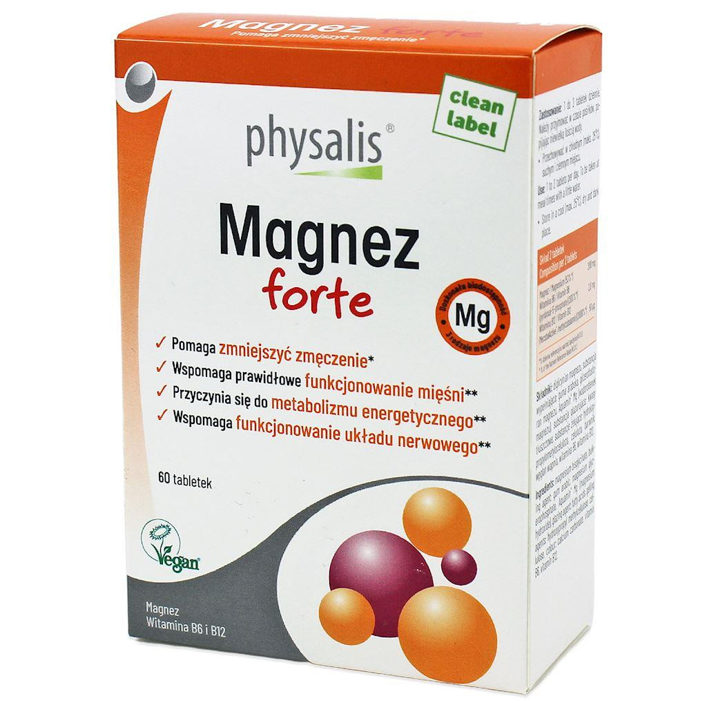 Магний Physalis Forte, с витаминами B6 и B12, 60 таблеток
