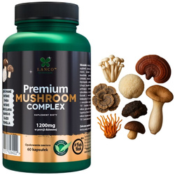 Lanco Nutritions PREMIUM MUSHROOM COMPLEX 1200mg na wsparcie odporności 60 kaps.