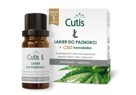 Cutis Ł - ŁUSZCZYCA lakier do paznokci + CBD 10 ml