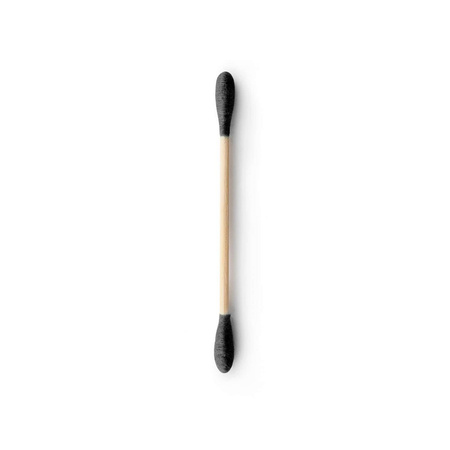 Humble brush, Ekologiczne patyczki do uszu bambus i naturalna bawełna, BLACK, czarne, 100szt