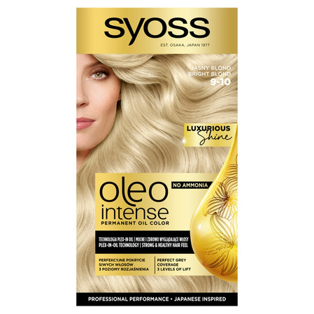 Oleo Intense farba do włosów trwale koloryzująca z olejkami 9-10 Jasny Blond