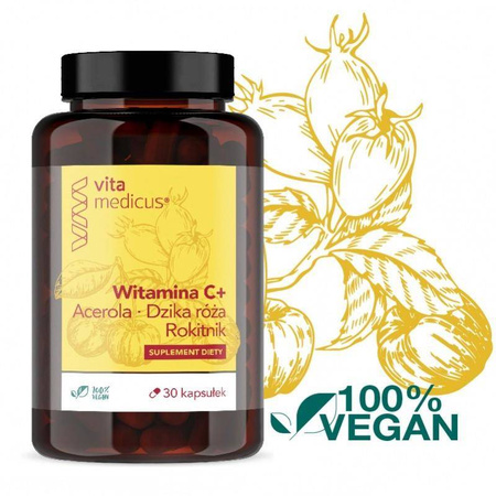 Vita medicus Witamina C+ Acerola Dzika róża Rokitn