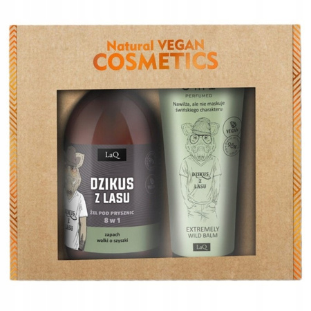 Dzikus z Lasu Czarny Mat zestaw żel pod prysznic 500ml + balsam w tubie 200ml