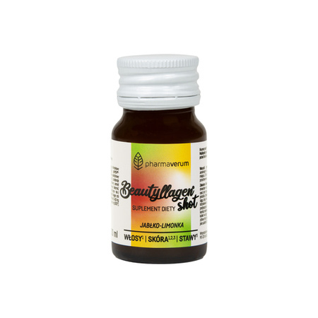 Pharmaverum Beautyllagen Shot Kolagen smak jabłko i limonka 30 ml x 15 szt