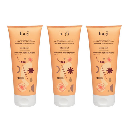 Zestaw: 3x Hagi - Balsam do ciała korzenna pomarańcza - regenerujący 200 ml