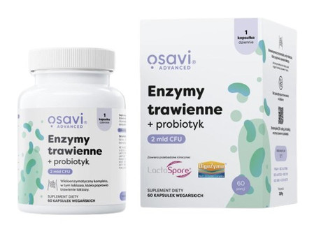 Osavi Enzymy trawienne + probiotyk - 60 kaps.
