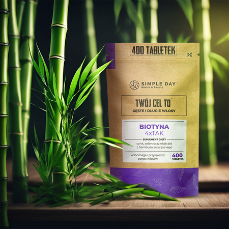 Twój Cel To Biotyna 4xTAK z naturalnym krzemem na piękne włosy, skórę, paznokcie 400 tabl.
