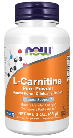 NOW FOODS L-Carnitine - L-Karnityna w proszku (85 g)