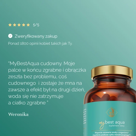 MyBestPharm MyBestAqua suplement uwalniający nadmiar wody z organizmu 120 kaps