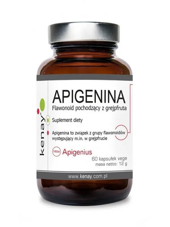 KENAY Apigenina APIGENIUS® na wsparcie męskiej gospodarki hormonalnej i gruczołu krokowego 60 kaps.