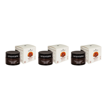 Zestaw: 3x Orientana, REISHI, Wegański krem do twarzy na noc, 50 ml