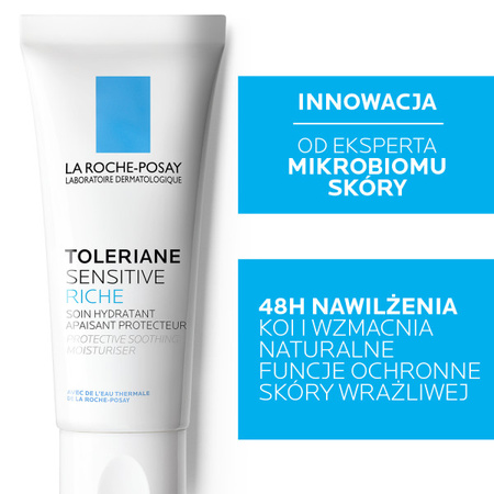 La Roche-Posay − Toleriane Sensitive Riche, kojący krem do skóry suchej i wrażliwej − 40 ml